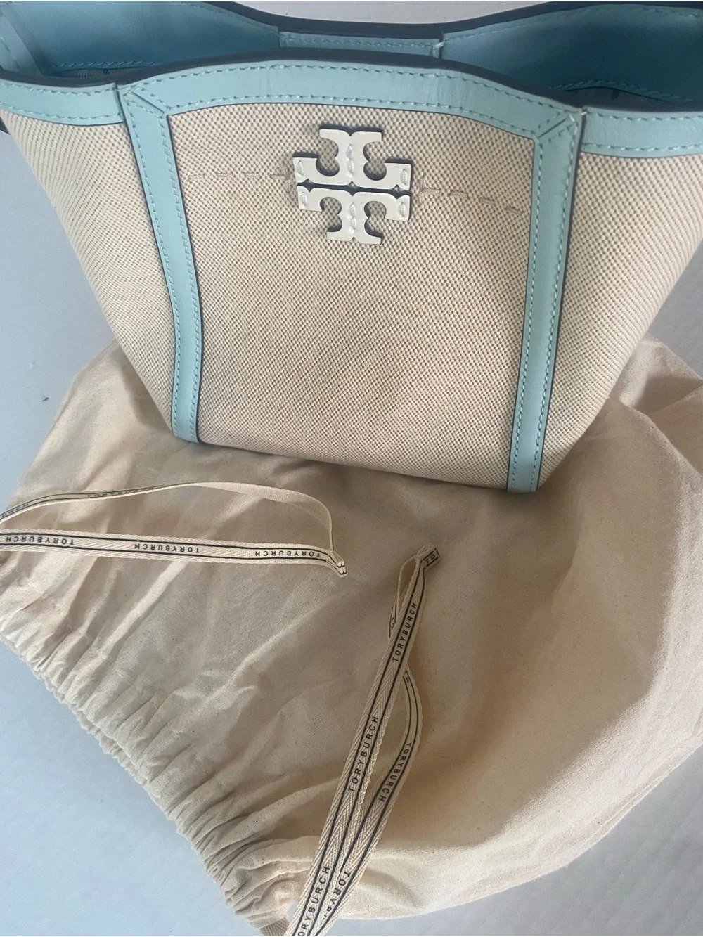 Tory Burch Small McGraw Canvas Bucket Bag